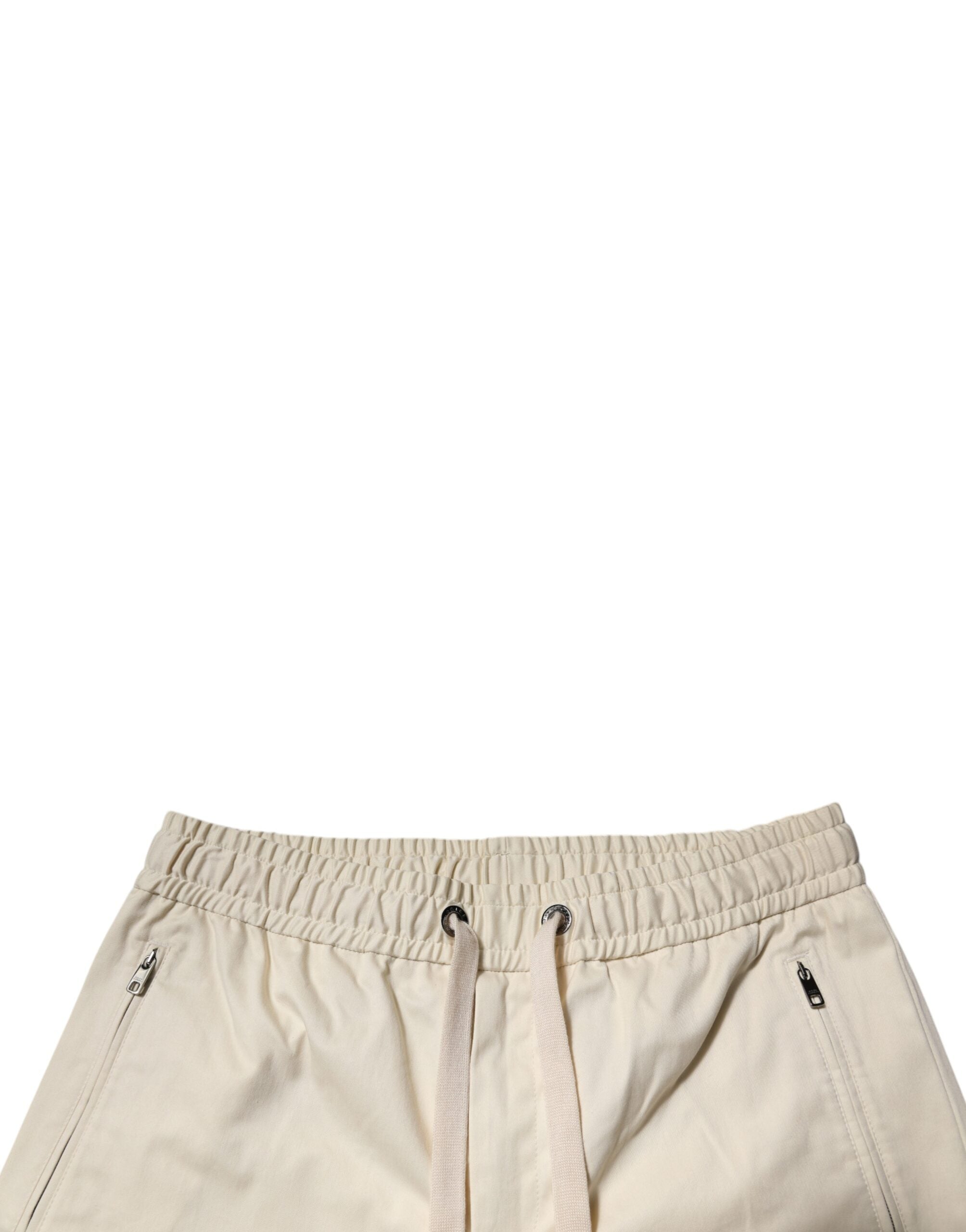 Dolce & Gabbana Off White Cotton Stretch Men Bermuda Shorts -   -  Dolce & Gabbana.