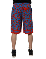 Dolce & Gabbana Blue Cherry Print Cotton Men Bermuda Shorts -   -  Dolce & Gabbana.