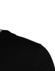 Dolce & Gabbana Black Logo Cotton Crew Neck Men Tee T-shirt -   -  Dolce & Gabbana.