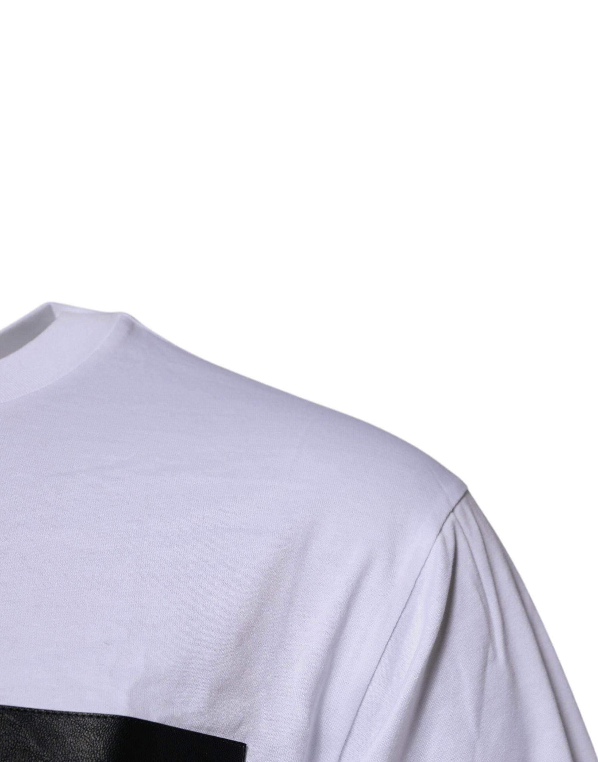 Dolce & Gabbana White Logo Patch Cotton Crew Neck T-shirt -   -  Dolce & Gabbana.