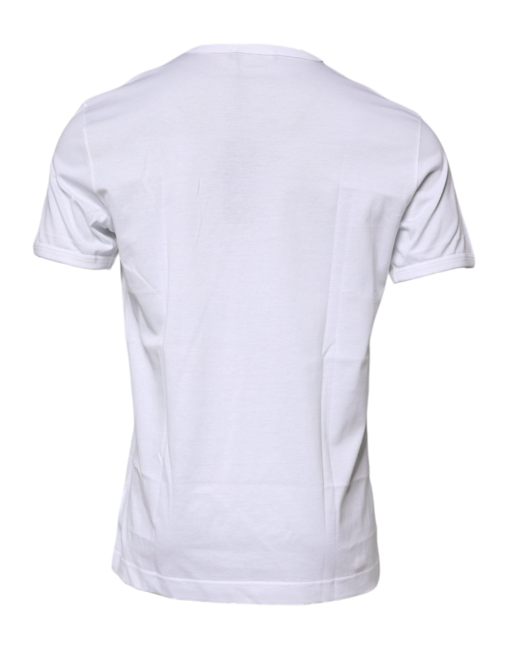 Dolce & Gabbana White Cotton Crew Neck Short Sleeves T-shirt -   -  Dolce & Gabbana.