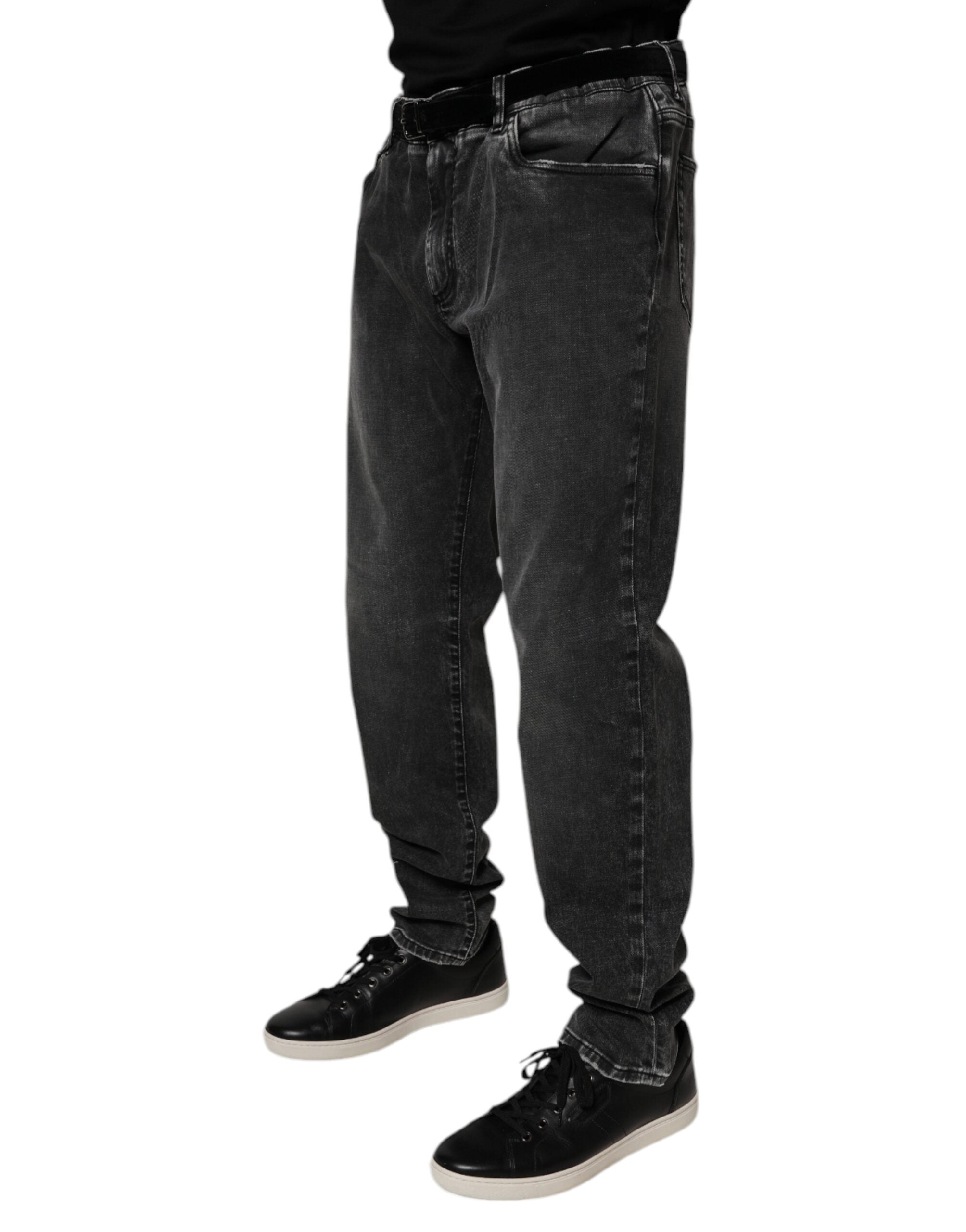 Dolce & Gabbana Black Cotton Stretch Skinny Men Denim Jeans -   -  Dolce & Gabbana.