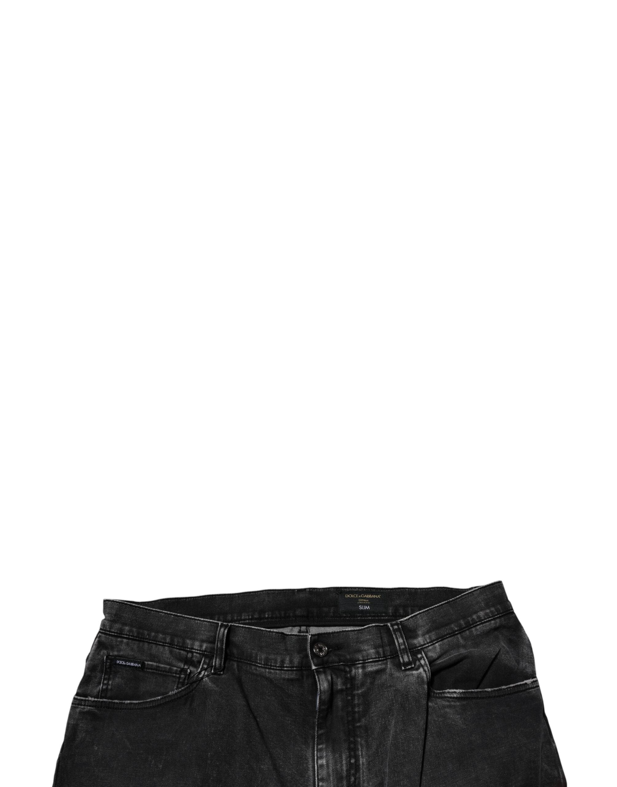 Dolce & Gabbana Black Cotton Stretch Skinny Men Denim Jeans -   -  Dolce & Gabbana.