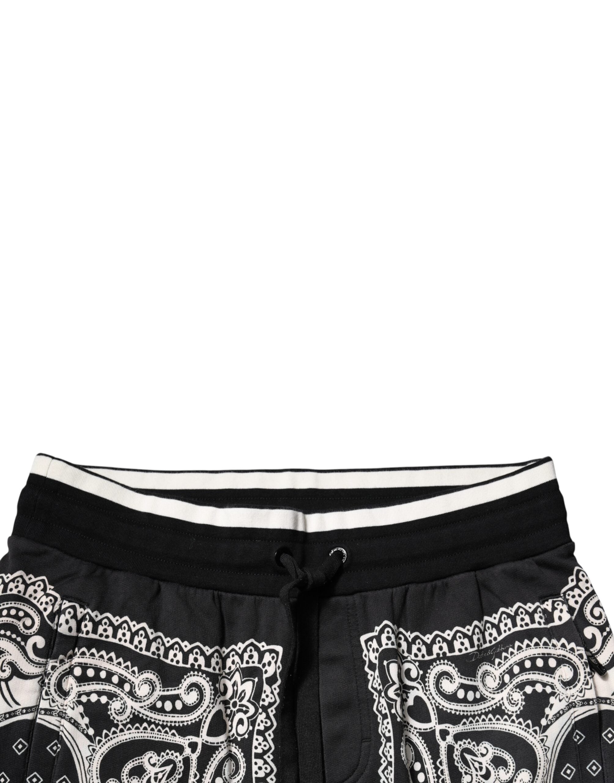 Dolce & Gabbana Black Bandana Cotton Jogger Pants -   -  Dolce & Gabbana.