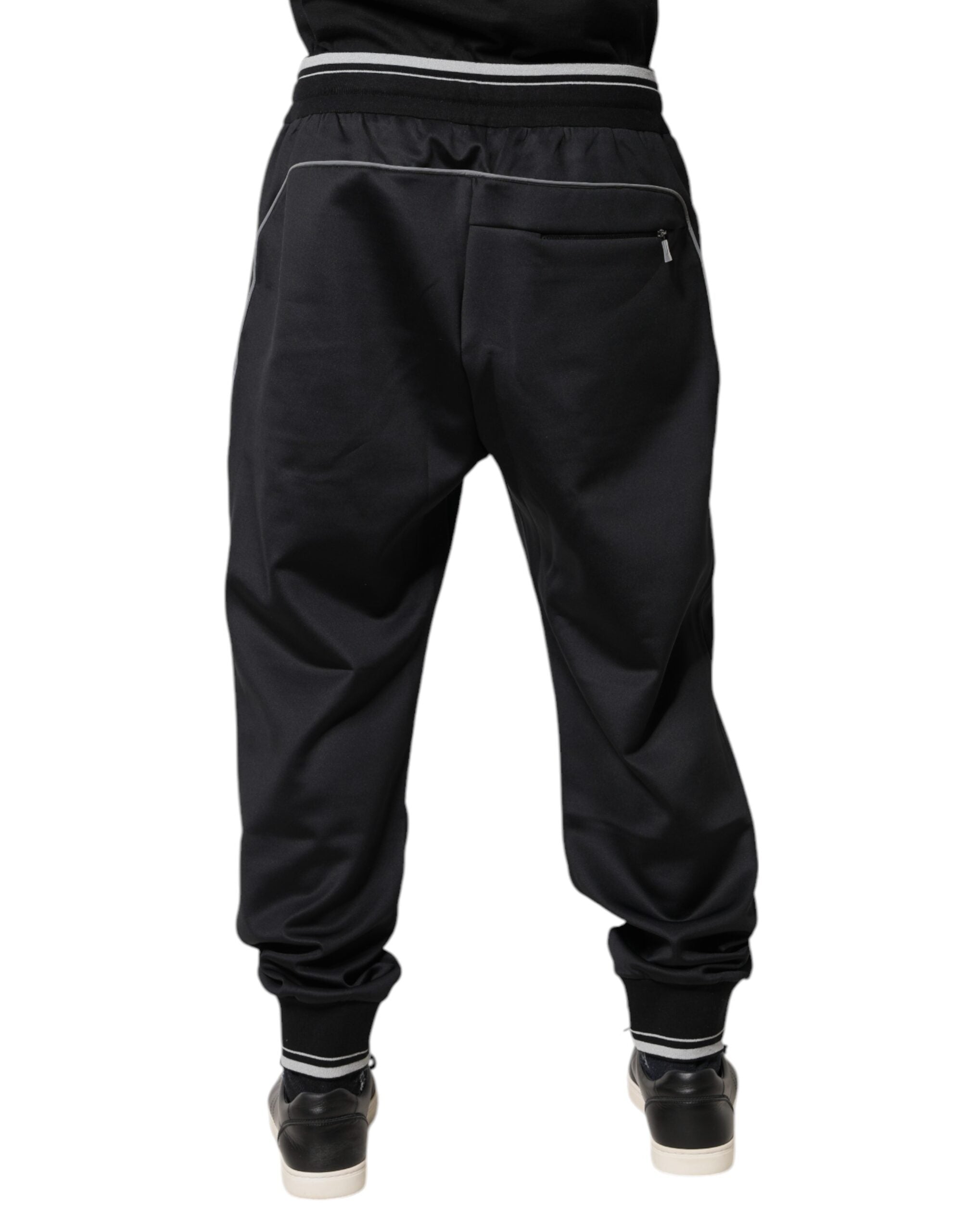 Dolce & Gabbana Black Polyester Logo Jogger Pants -   -  Dolce & Gabbana.