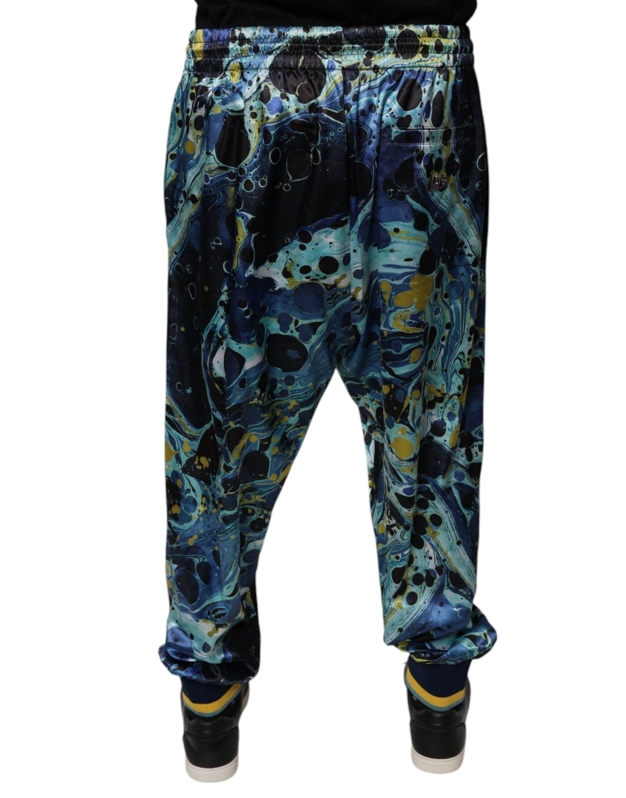Dolce & Gabbana Multicolor Marble Print Jogger Men Sweatpants Pants -   -  Dolce & Gabbana.