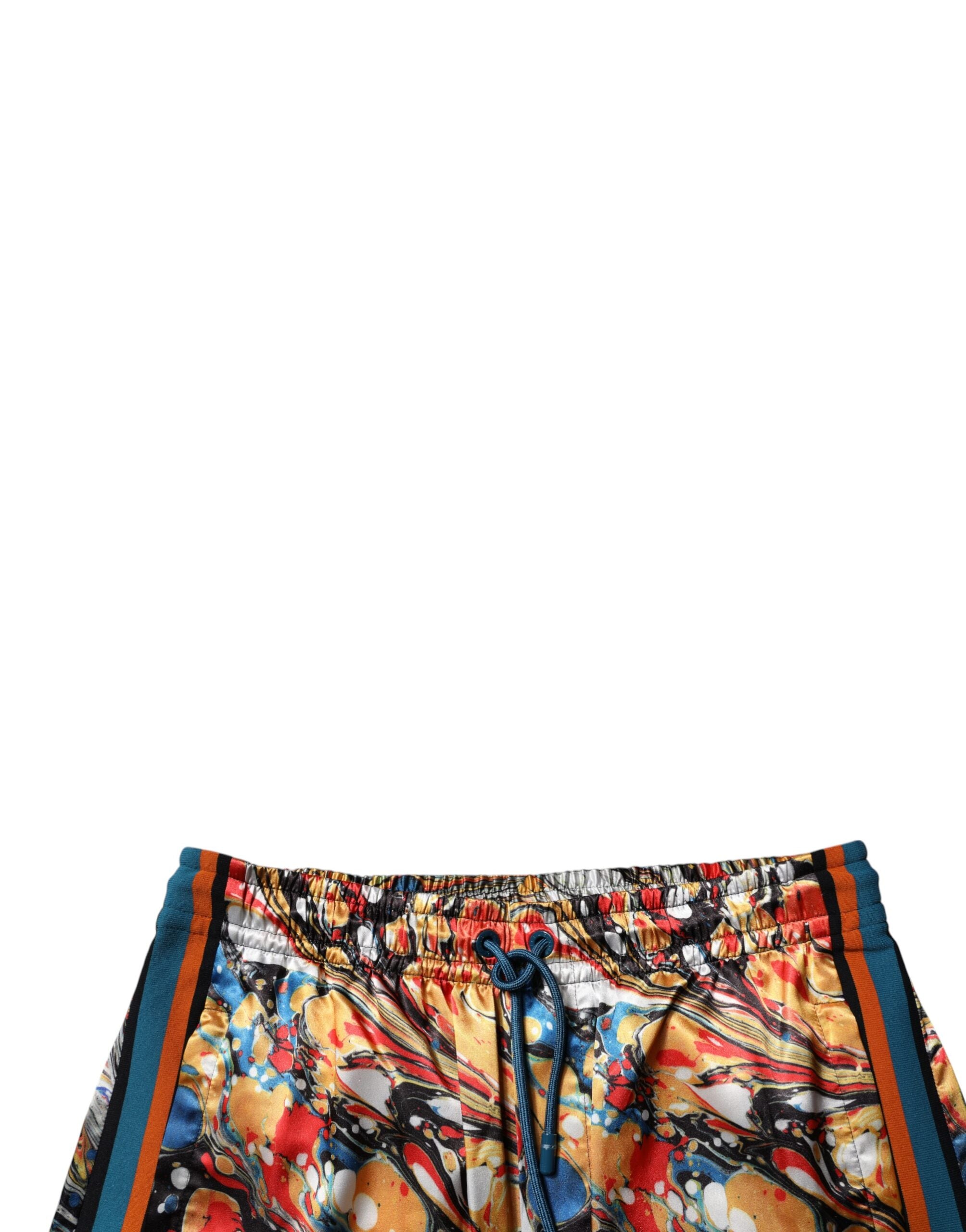 Dolce & Gabbana Multicolor Marble Satin Men Tracksuit Pants -   -  Dolce & Gabbana.