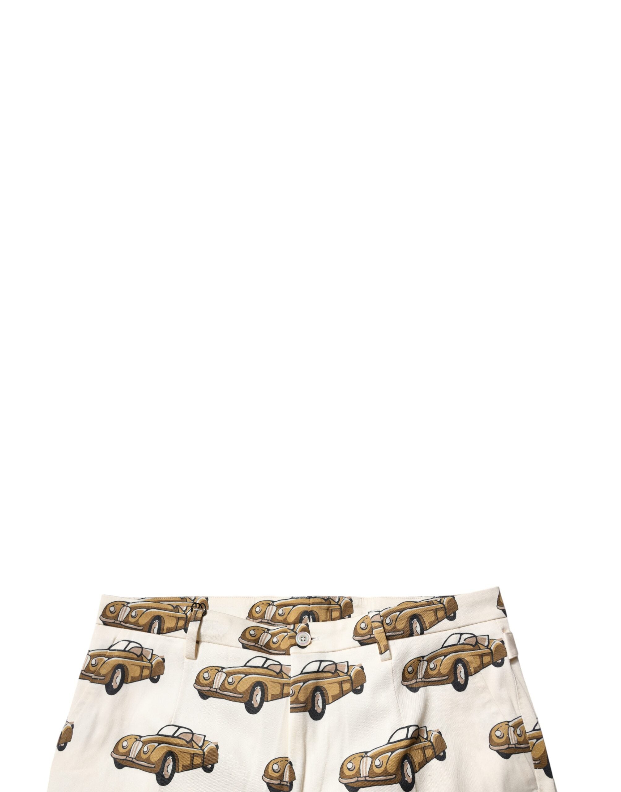 Dolce & Gabbana Off White Cars Cotton Skinny Men Denim Jeans -   -  Dolce & Gabbana.