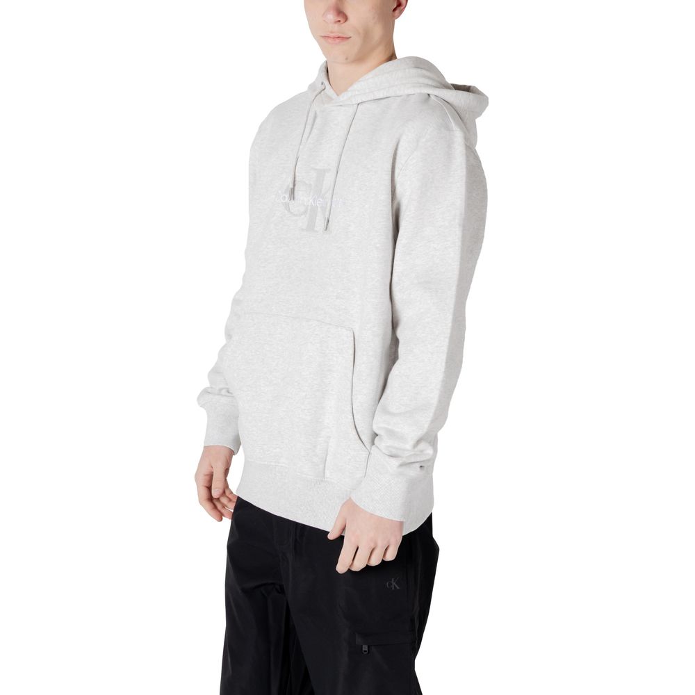Calvin Klein Jeans Gray Cotton Hoody -   -  Calvin Klein Jeans.