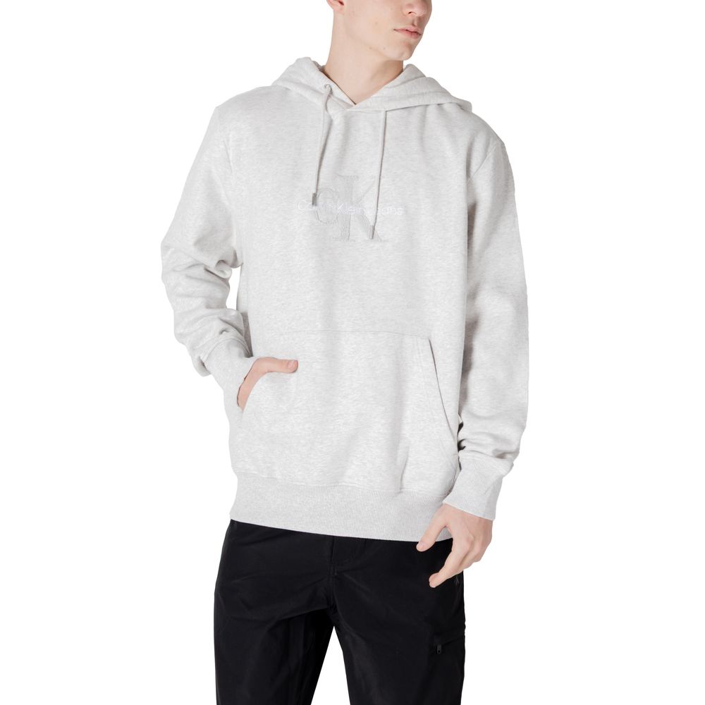 Calvin Klein Jeans Gray Cotton Hoody -   -  Calvin Klein Jeans.