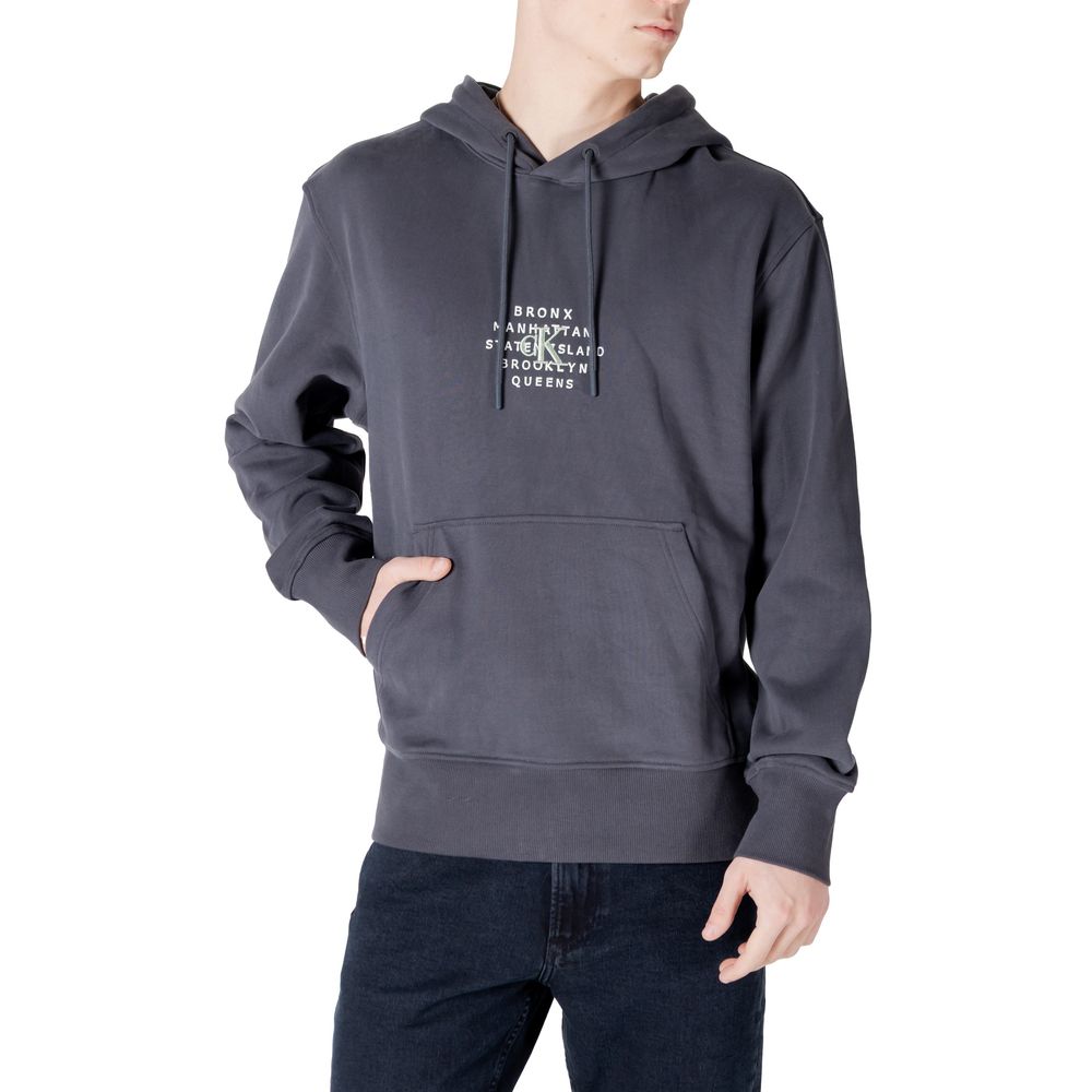 Calvin Klein Jeans Gray Cotton Hoody -   -  Calvin Klein Jeans.