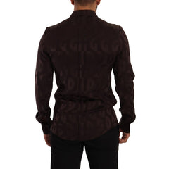 Dolce & Gabbana Bordeaux Silk Shirt -   -  Dolce & Gabbana.