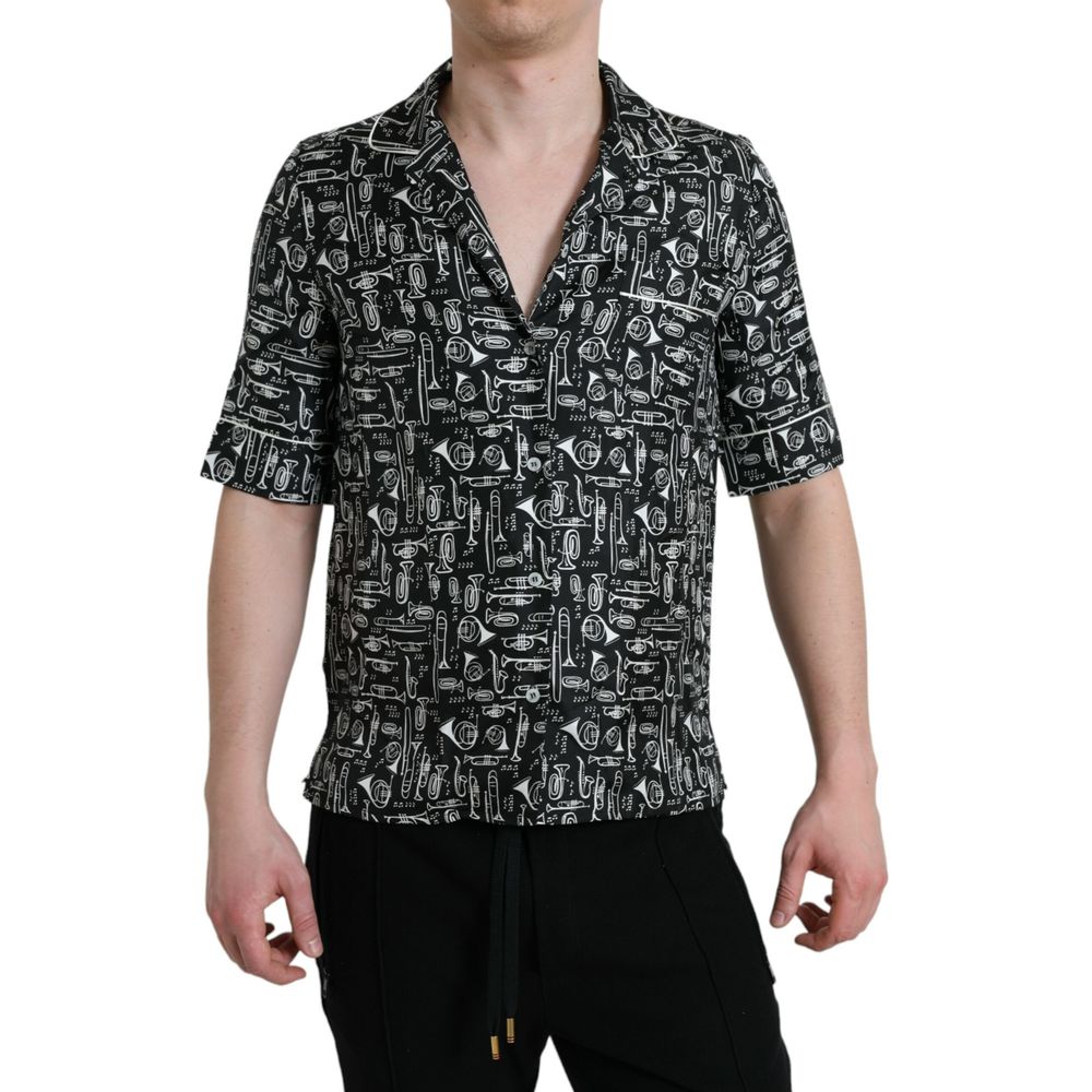 Dolce & Gabbana Black Silk T-Shirt -   -  Dolce & Gabbana.