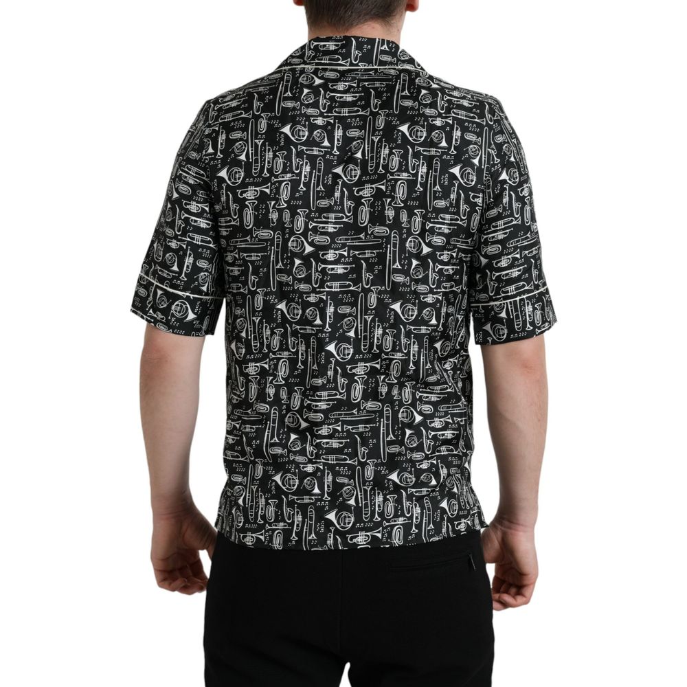 Dolce & Gabbana Black Silk T-Shirt -   -  Dolce & Gabbana.
