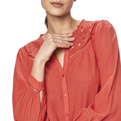 Pepe Jeans Red Viscose Shirt -   -  Pepe Jeans.