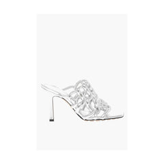 Bottega Veneta Silver Leather Women Sandal -   -  Bottega Veneta.