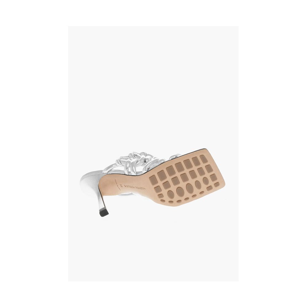 Bottega Veneta Silver Leather Women Sandal -   -  Bottega Veneta.