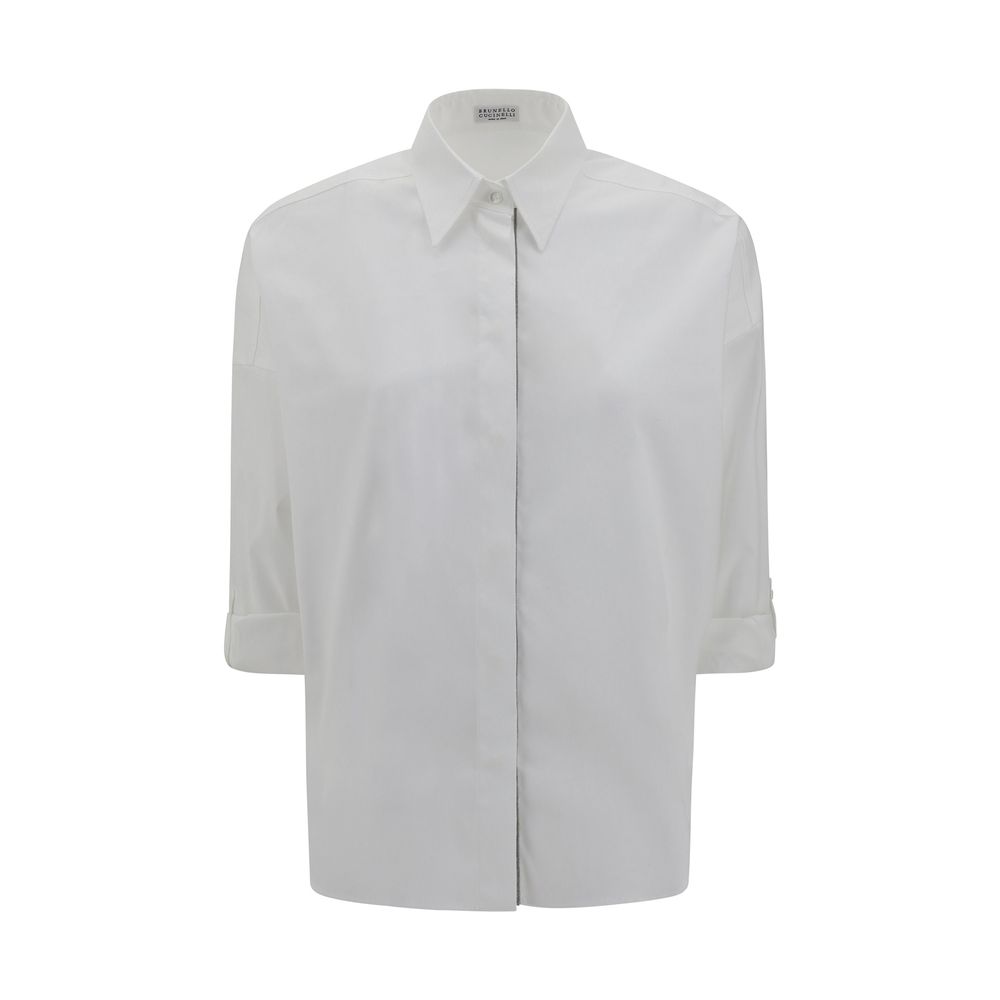 Brunello Cucinelli Shiny monili Shirt -   -  Brunello Cucinelli.