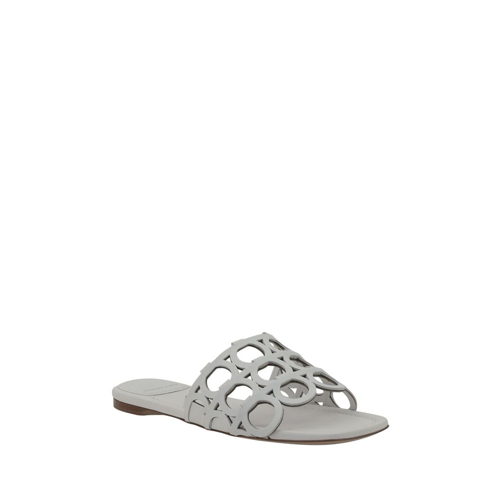 Ferragamo Gancini Pattern Sandals -   -  Ferragamo.