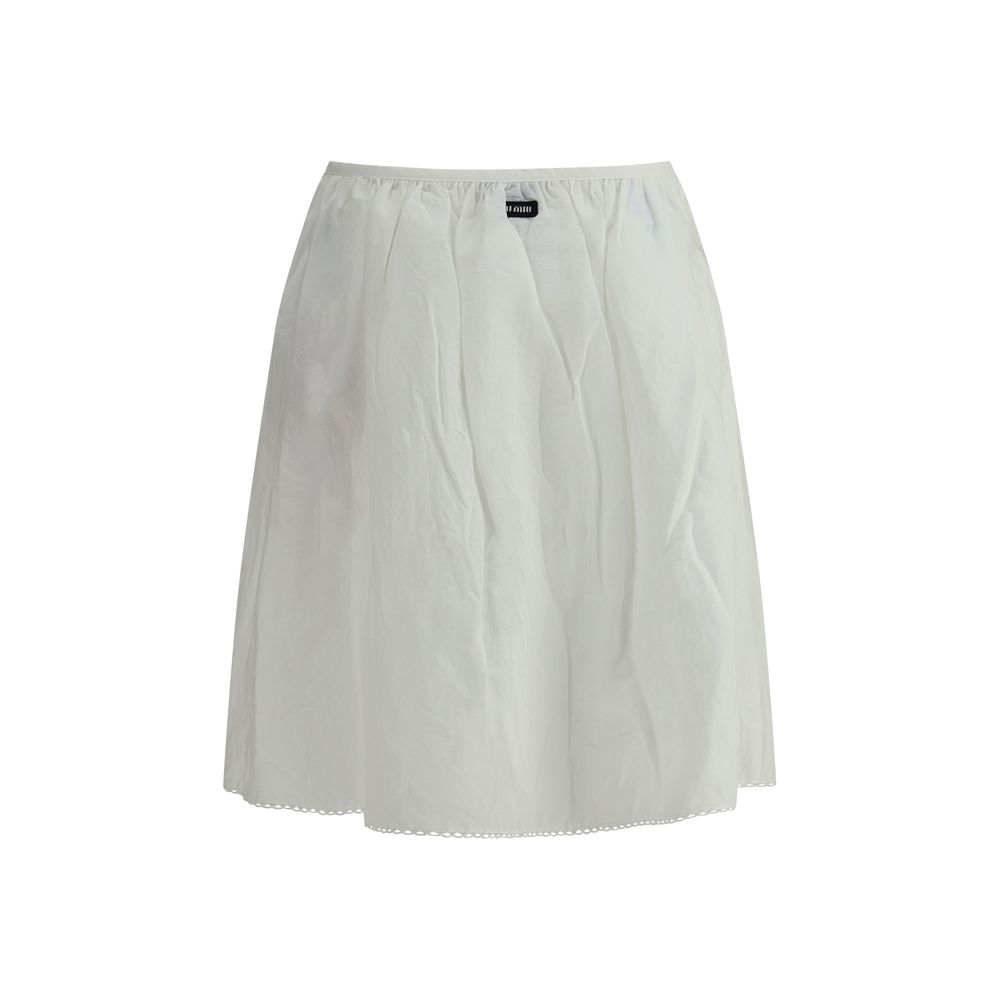 Miu Miu Cotton Skirt -   -  Miu Miu.