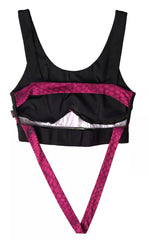 Plein Sport Black Fuchsia Logo Athlete Hannah Bra Underwear -   -  Plein Sport.