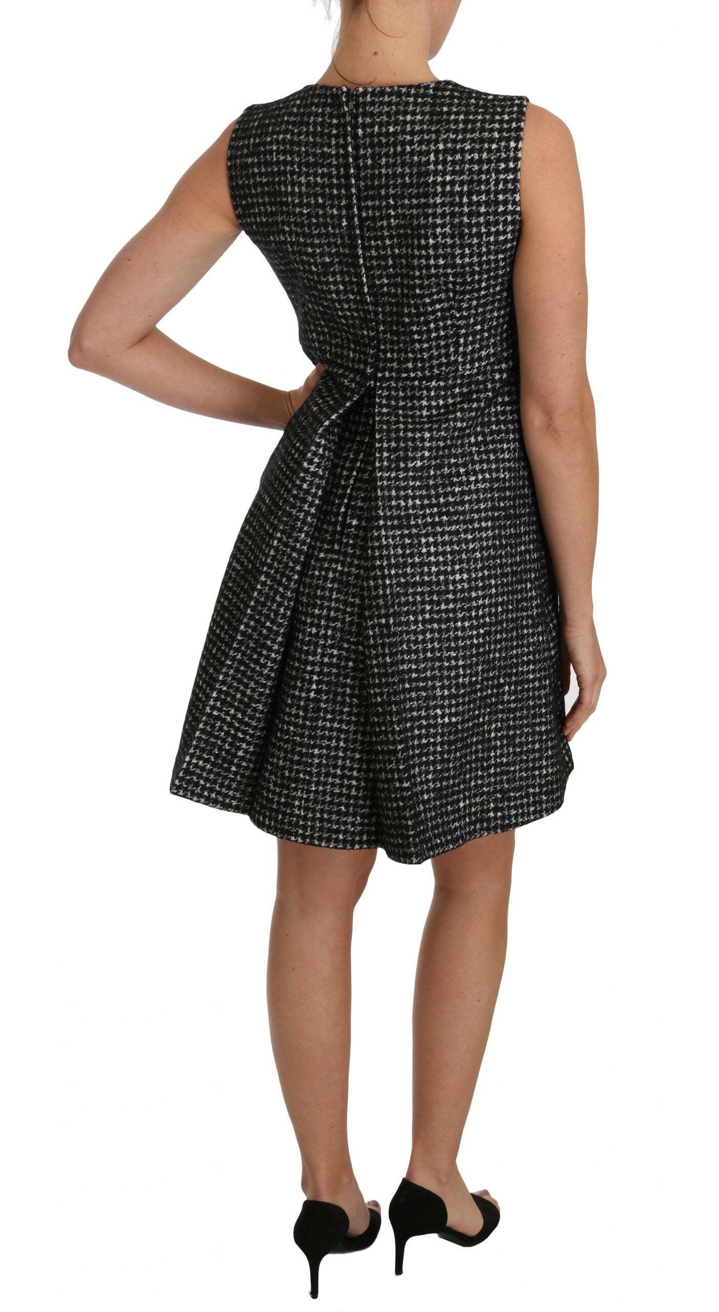 Dolce & Gabbana Gray Tulip Embroidered A-Line Shift Dress -   -  Dolce & Gabbana.