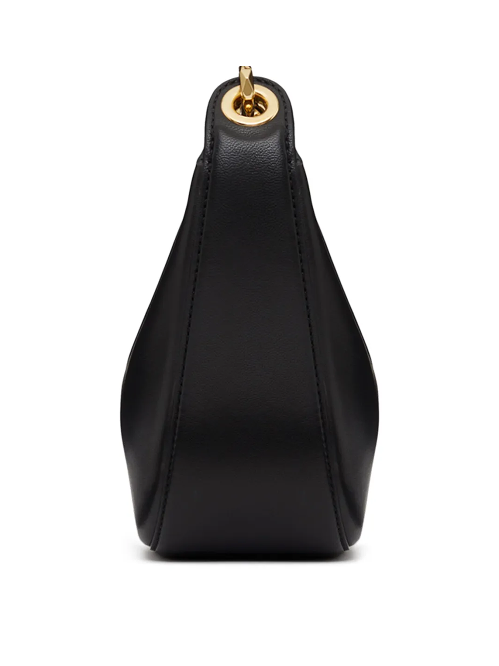 Valentino Garavani Black Leather Mini Hobo Vlogo Shoulder Bag -  Luxury Shoulder Bag for Women -  Valentino Garavani.