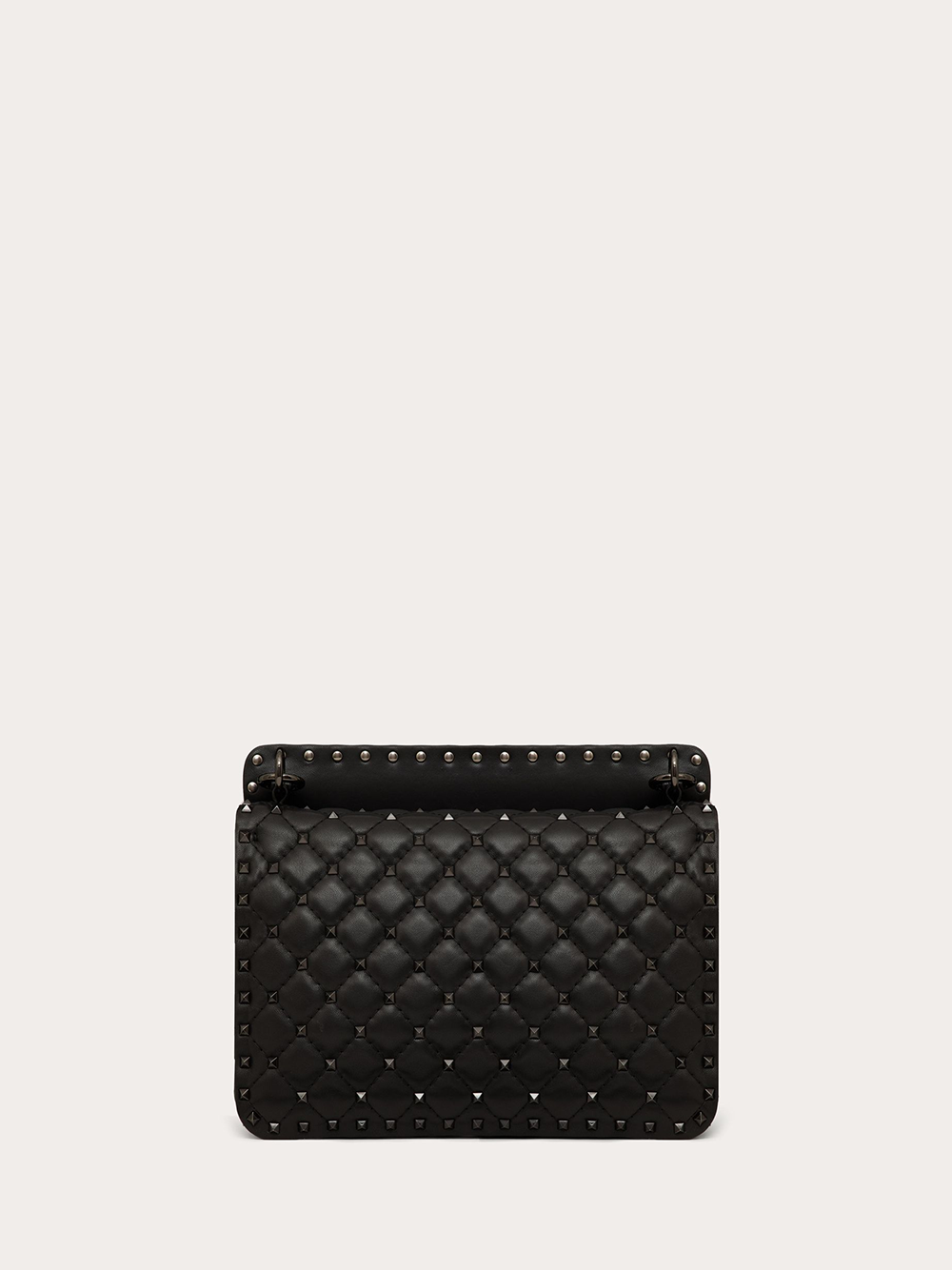 Valentino Garavani Black Nappa Leather Medium Rockstudt Spike Bag -   -  Valentino Garavani.