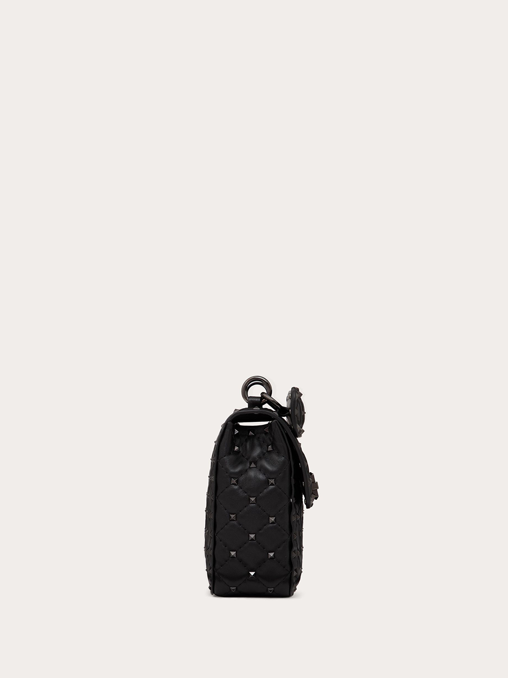 Valentino Garavani Black Nappa Leather Medium Rockstudt Spike Bag -   -  Valentino Garavani.