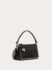Valentino Garavani Black Garnet Calfskin Small Rockstud Shoulder Bag -  Luxury Shoulder Bag for Women -  Valentino Garavani.