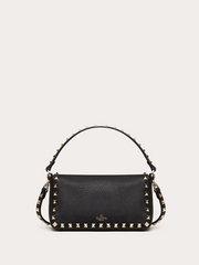 Valentino Garavani Black Garnet Calfskin Small Rockstud Shoulder Bag -  Luxury Shoulder Bag for Women -  Valentino Garavani.