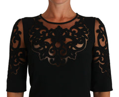 Dolce & Gabbana Black Floral Cut Out Pattern Coctail Dress -   -  Dolce & Gabbana.