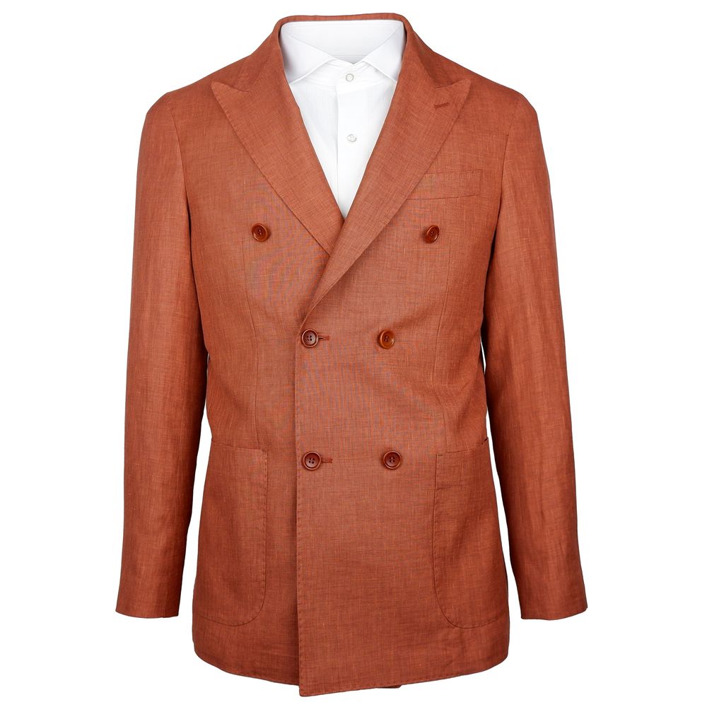 Made in Italy Brown Linen Blazer -   -  Made in Italy.
