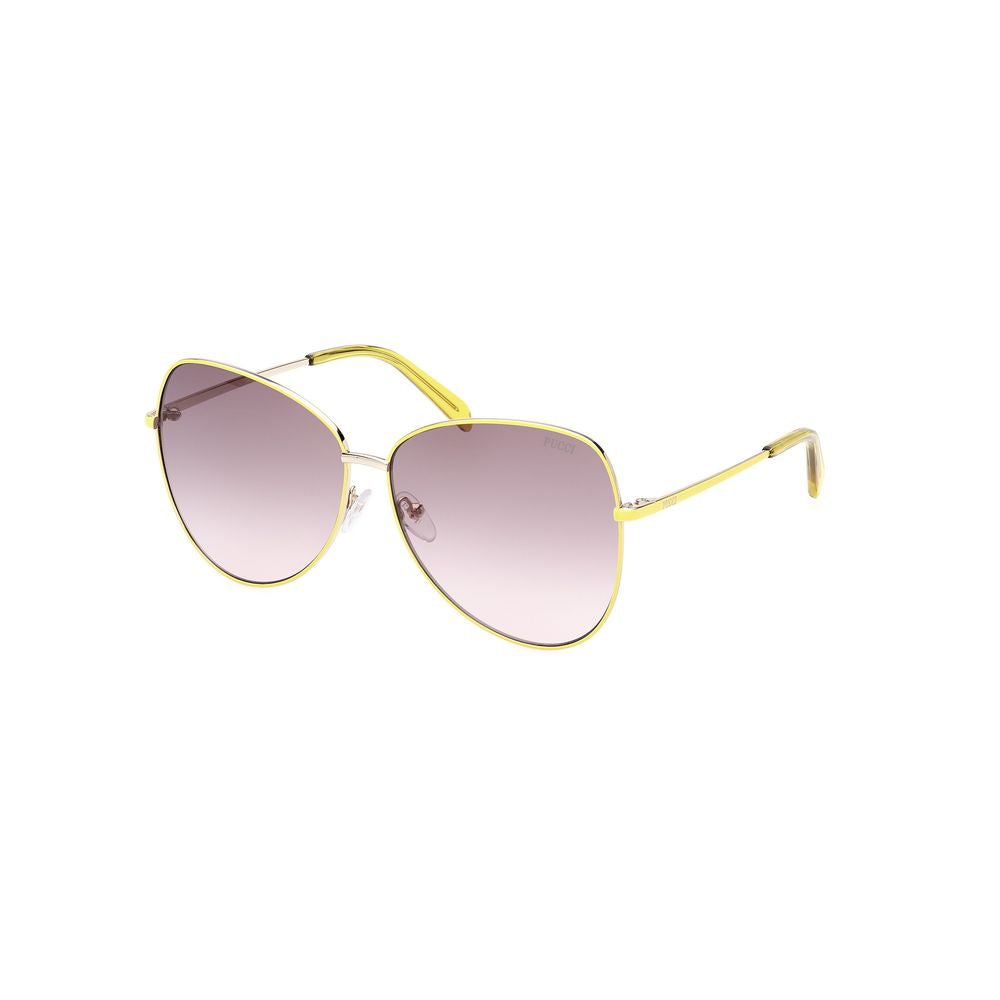 Emilio Pucci Yellow Metal Sunglasses -  Jewellery, Women -  Emilio Pucci.