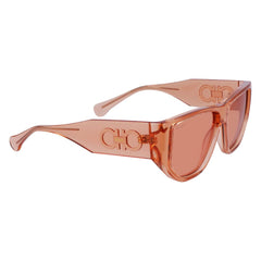 Ferragamo Orange Injected Sunglasses -   -  Ferragamo.