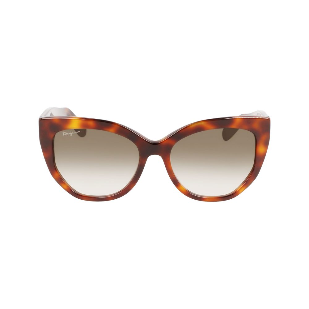 Ferragamo Brown Acetate Sunglasses -   -  Ferragamo.