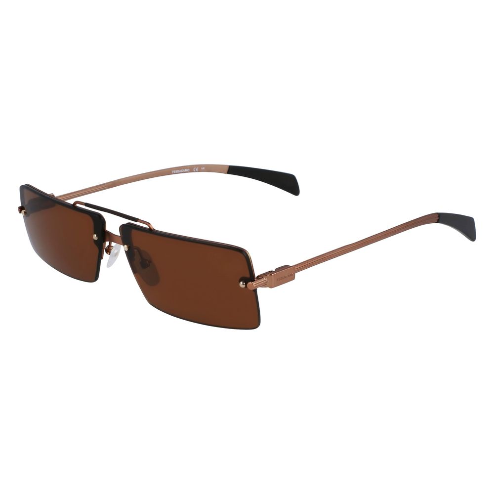 Ferragamo Yellow Metal Sunglasses -  Unisex, Sunglasses -  Ferragamo.