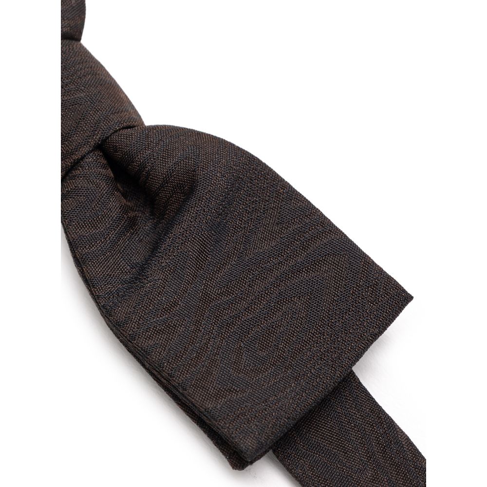 Dolce & Gabbana Brown Silk Bowty -   -  Dolce & Gabbana.