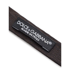 Dolce & Gabbana Brown Silk Bowty -   -  Dolce & Gabbana.