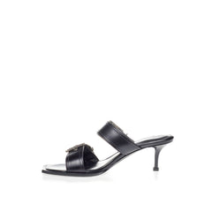 Alexander McQueen Elevate Your Steps in Timeless Black Leather Sandals -   -  Alexander McQueen.