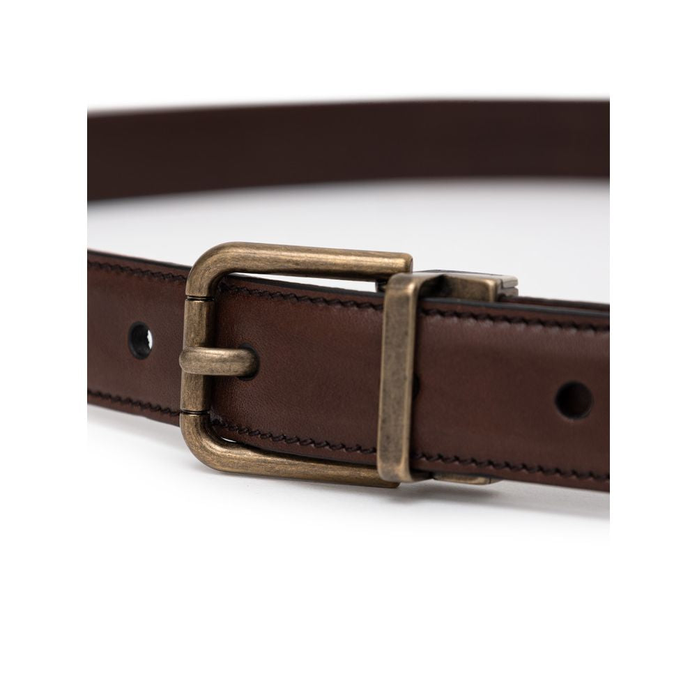 Dolce & Gabbana Brown Calfskin Belt -   -  Dolce & Gabbana.