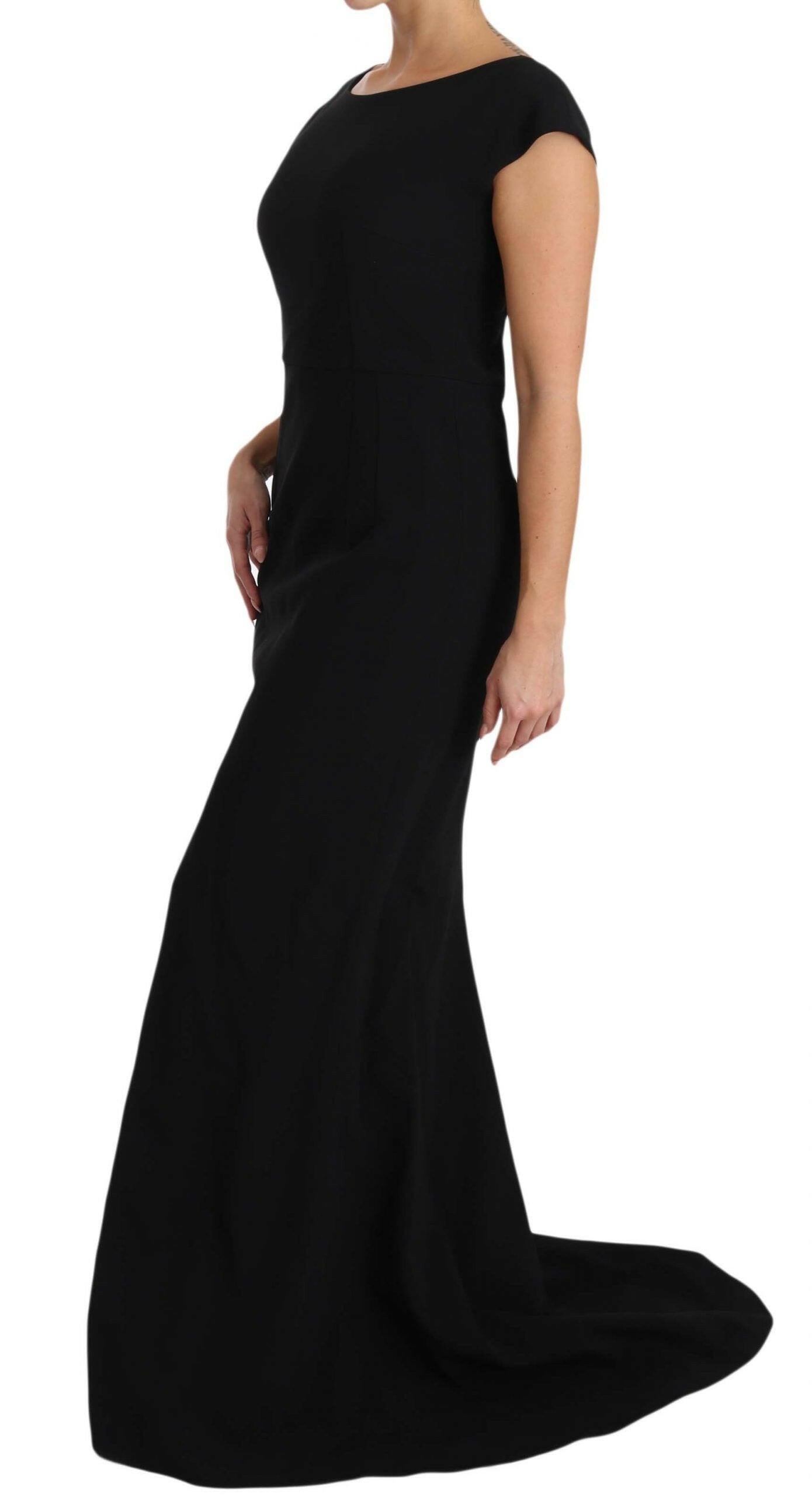 Dolce & Gabbana Black Stretch Fit Flare Gown Maxi -   -  Dolce & Gabbana.
