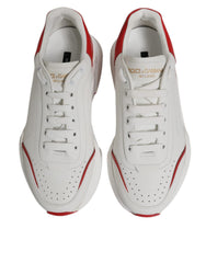 Dolce & Gabbana White Red Leather Daymaster Men Sneakers Shoes -   -  Dolce & Gabbana.