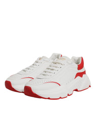 Dolce & Gabbana White Red Leather Daymaster Men Sneakers Shoes -   -  Dolce & Gabbana.