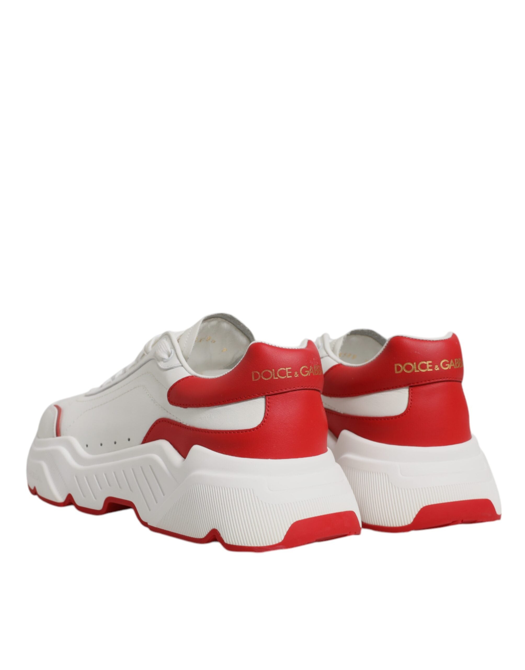 Dolce & Gabbana White Red Leather Daymaster Men Sneakers Shoes -   -  Dolce & Gabbana.