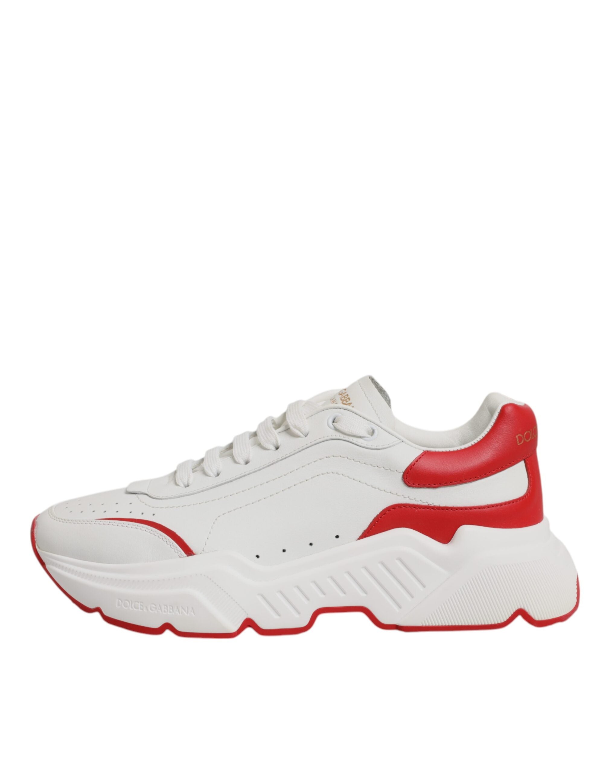 Dolce & Gabbana White Red Leather Daymaster Men Sneakers Shoes -   -  Dolce & Gabbana.