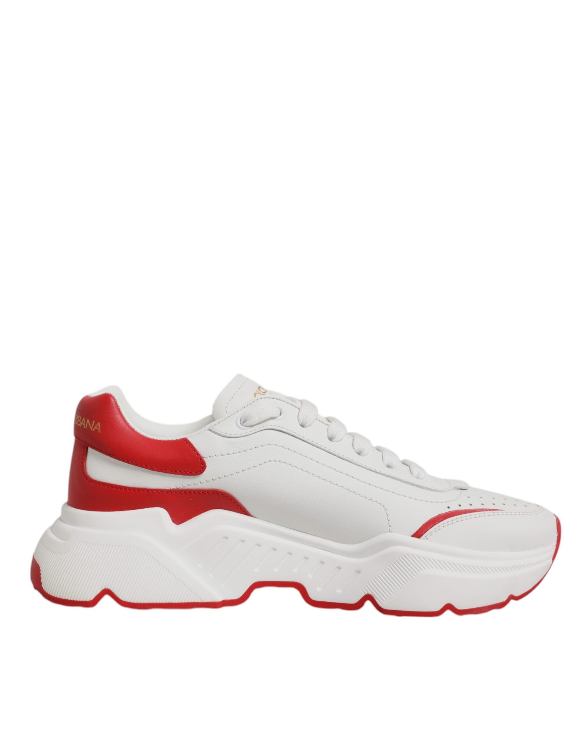 Dolce & Gabbana White Red Leather Daymaster Men Sneakers Shoes -   -  Dolce & Gabbana.