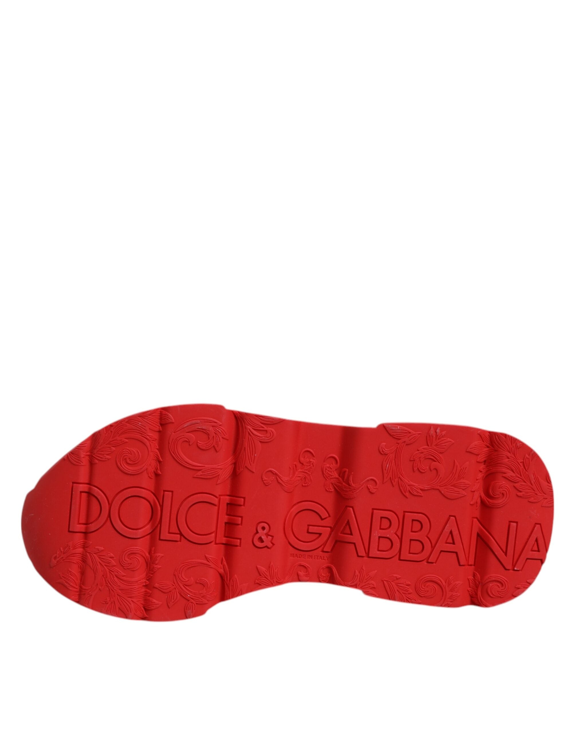 Dolce & Gabbana White Red Leather Daymaster Men Sneakers Shoes -   -  Dolce & Gabbana.