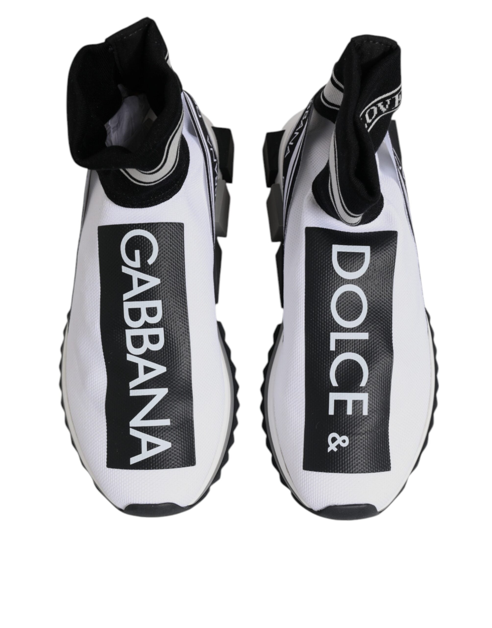 Dolce & Gabbana White Black Sorrento Socks Sneakers Shoes -   -  Dolce & Gabbana.