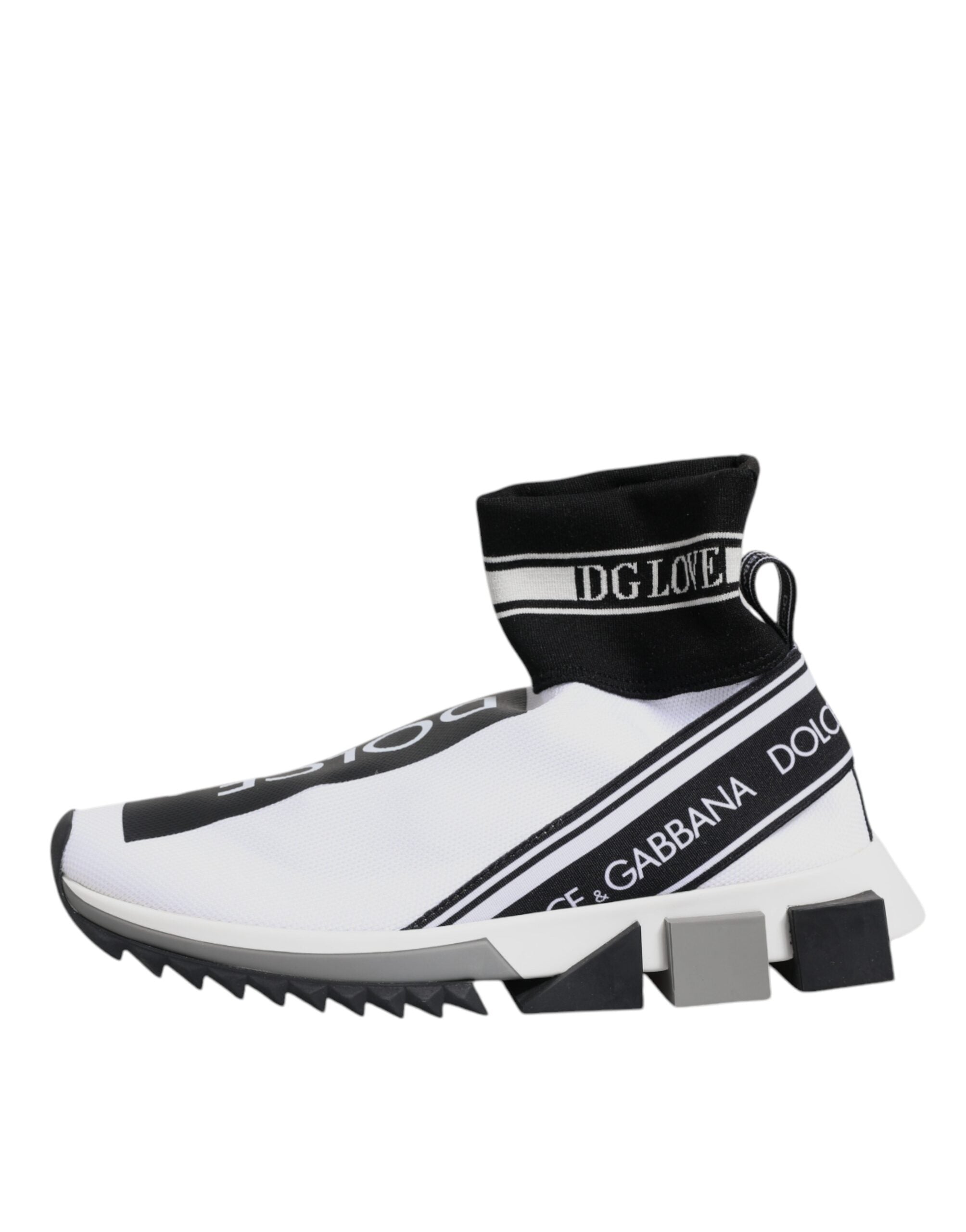 Dolce & Gabbana White Black Sorrento Socks Sneakers Shoes -   -  Dolce & Gabbana.